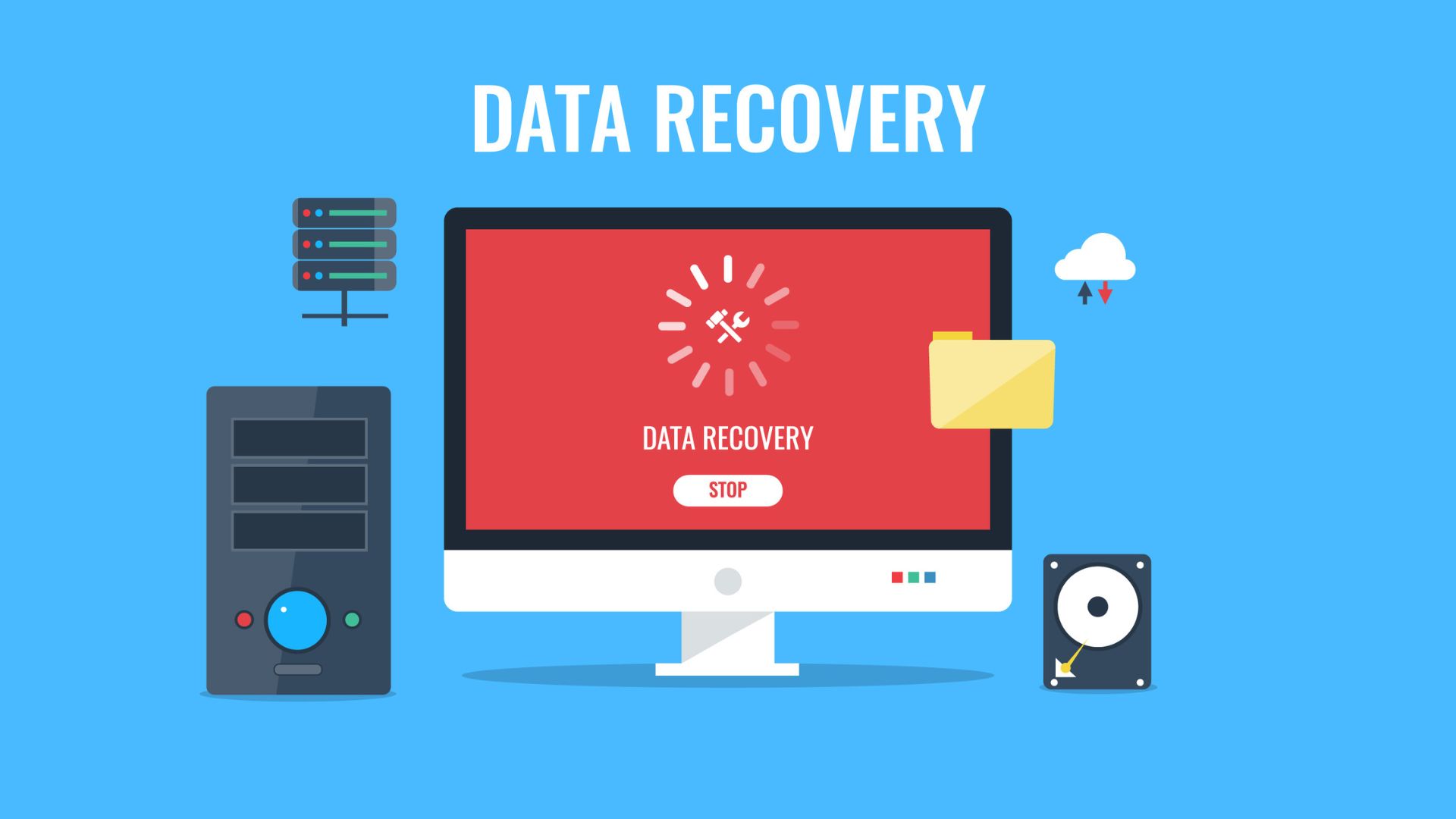 a computer showing best tips to recover data